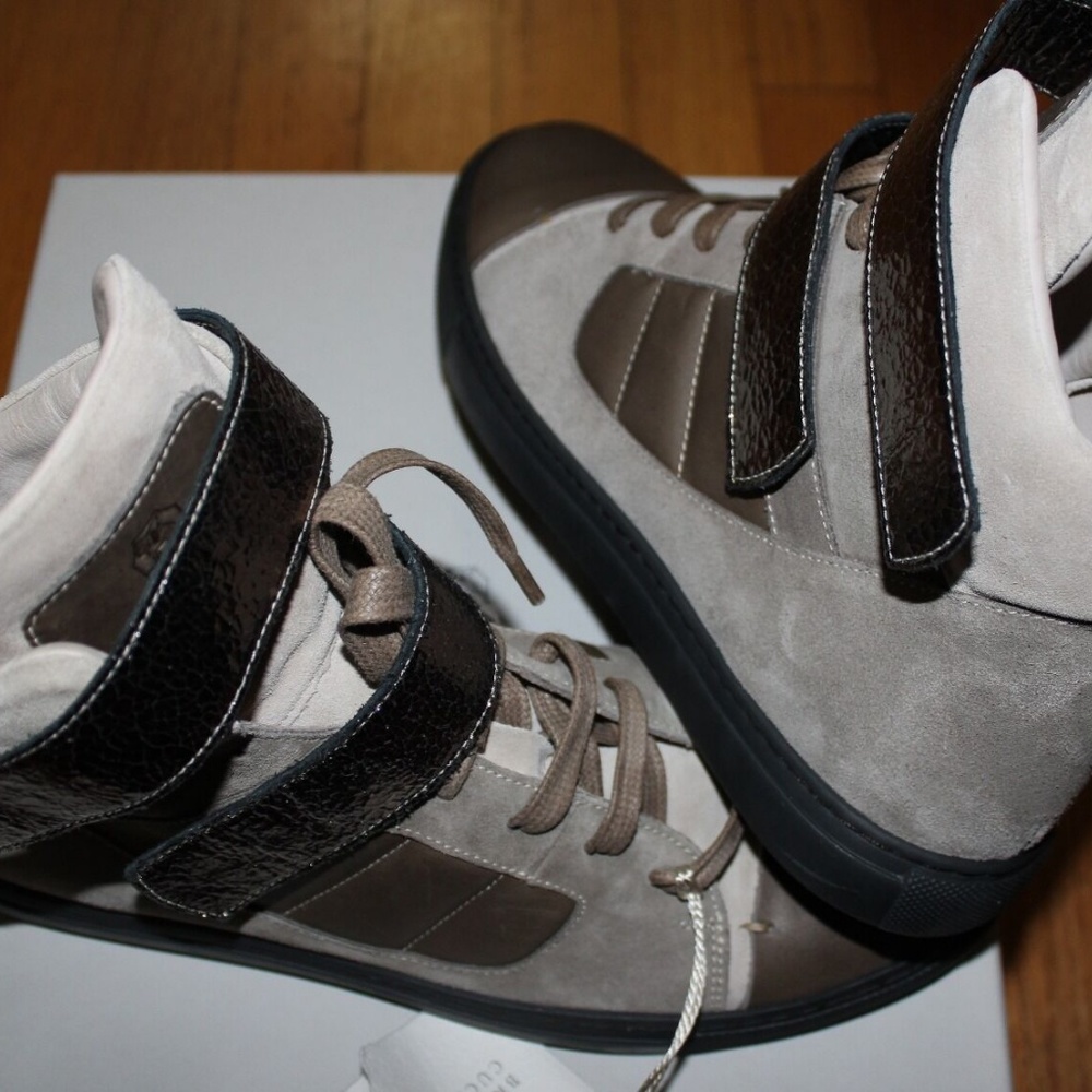 BRUNELLO CUCINELLI SUEDE MIX MEDIA LEATHR SNEAKER - Picture 7 of 8